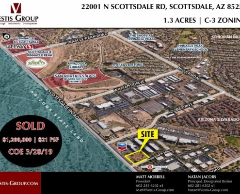 Vestis Group Brokers Sale Of Infill Commercial Land In North Scottsdale